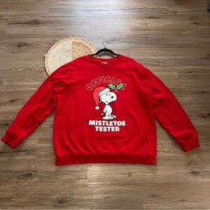 PEANUTS Official Mistletoe Tester Womens Sweater